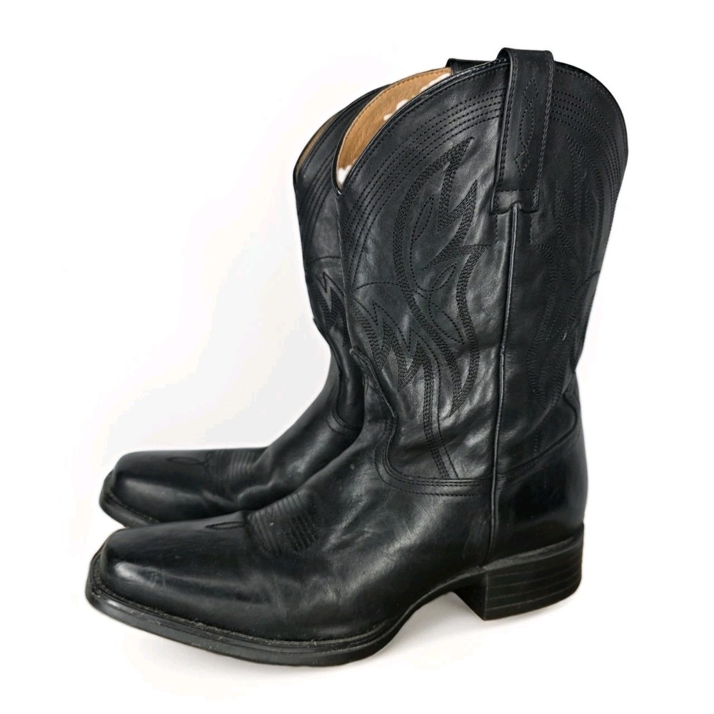 Cody James Hoverfly Western Performance Boots Cowboy Black Leather Size 11D